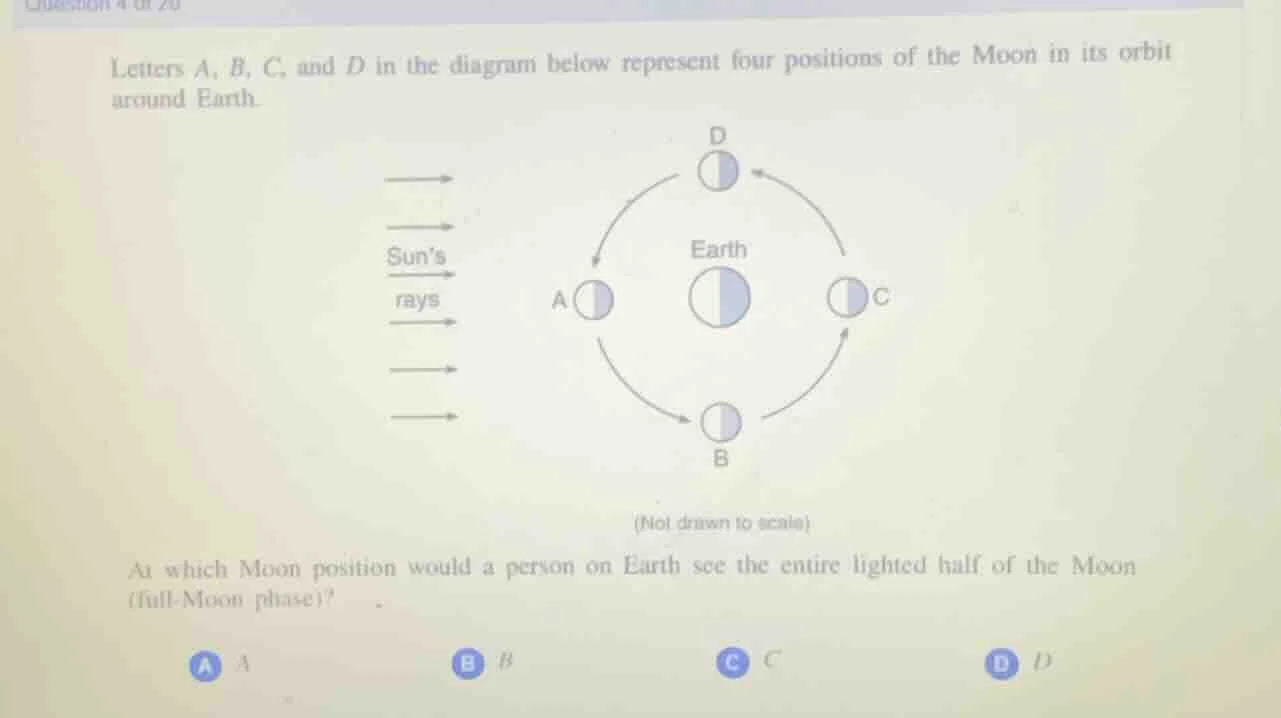 letters a, b, c, and d in the diagram below represent four positions of…