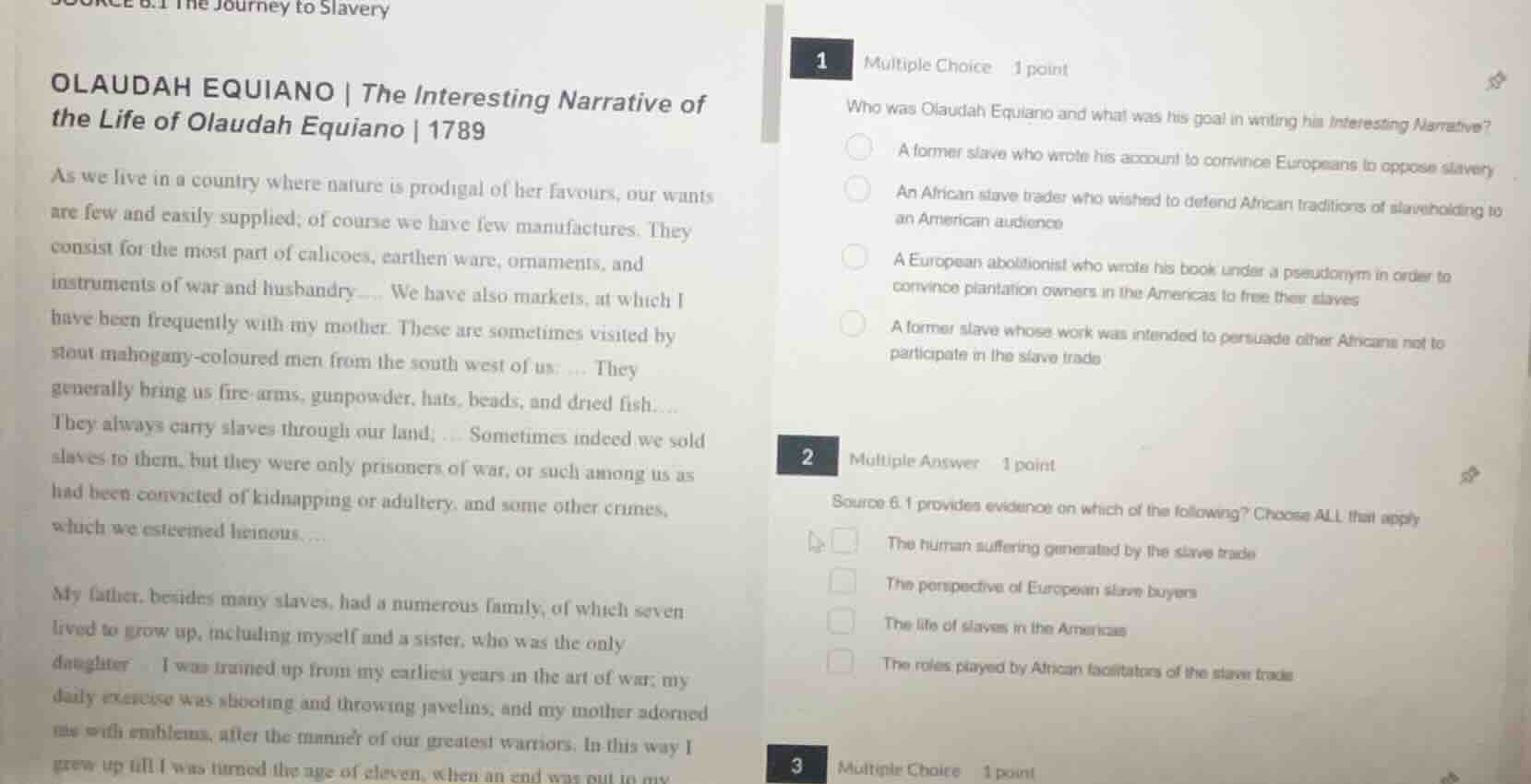 source 6.1 the journey to slavery olaudah equiano | the interesting nar…
