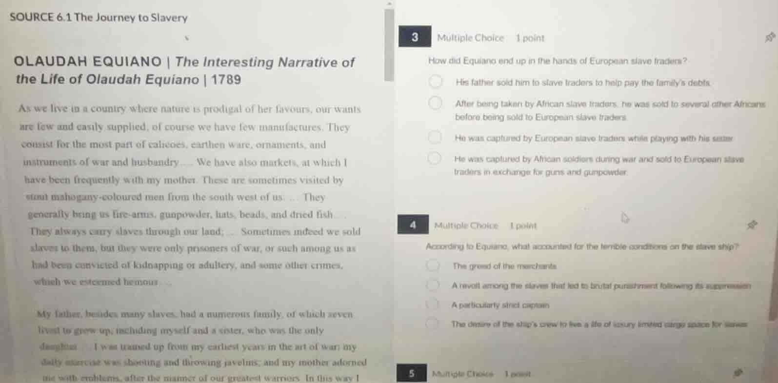 source 6.1 the journey to slavery olaudah equiano | the interesting nar…