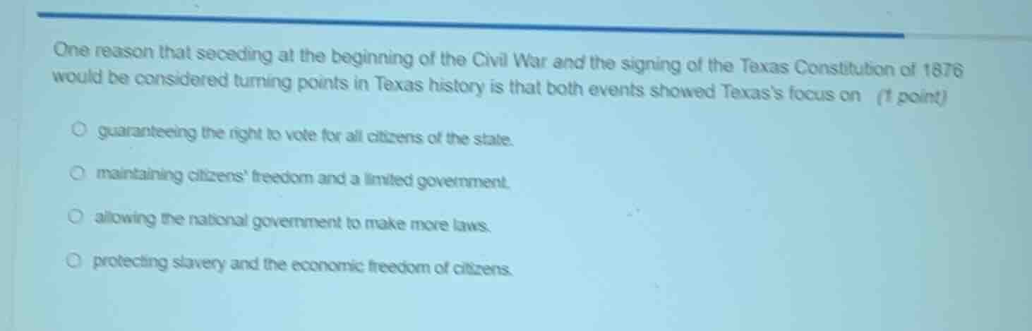 one reason that seceding at the beginning of the civil war and the sign…