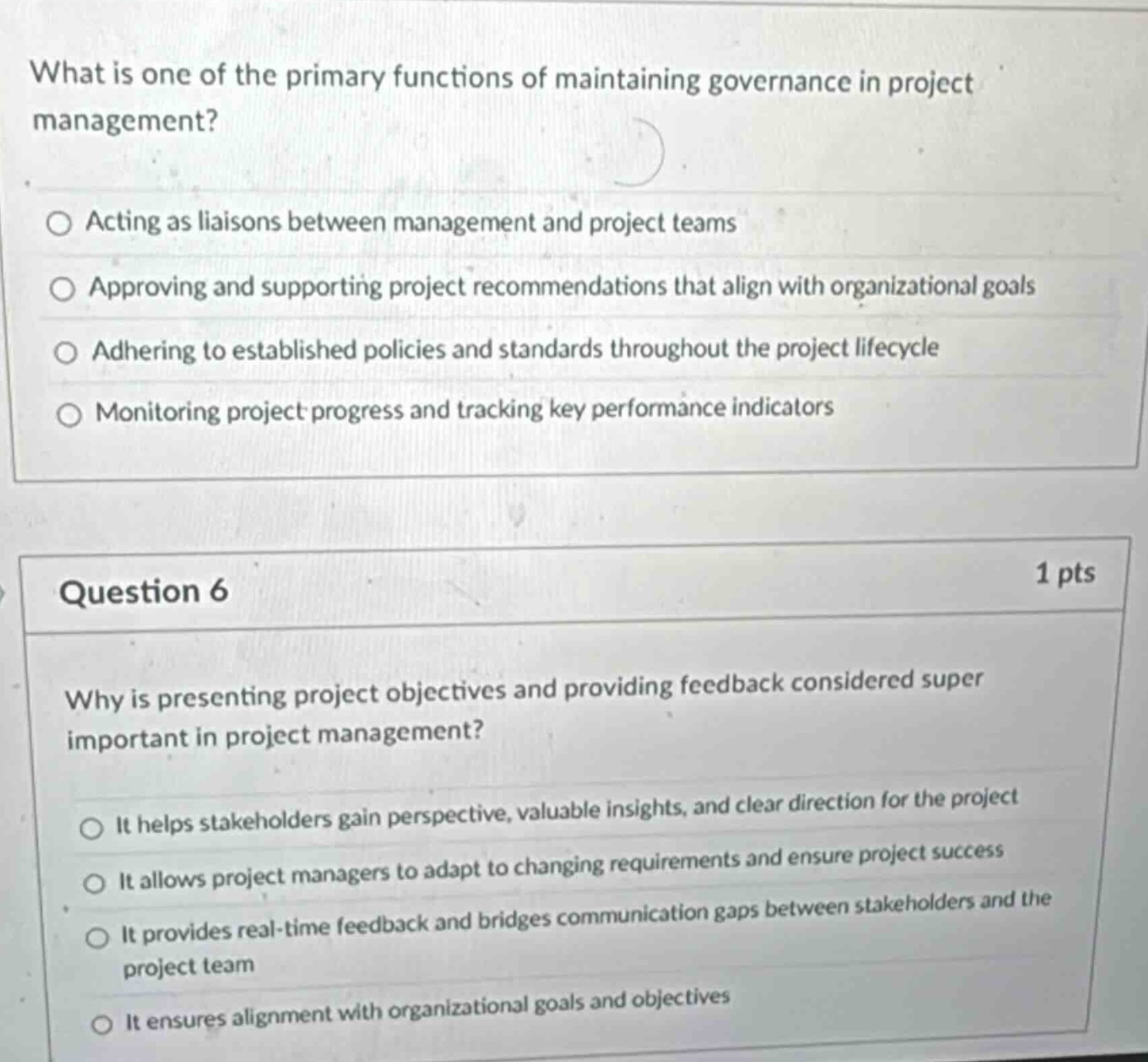 what is one of the primary functions of maintaining governance in proje…