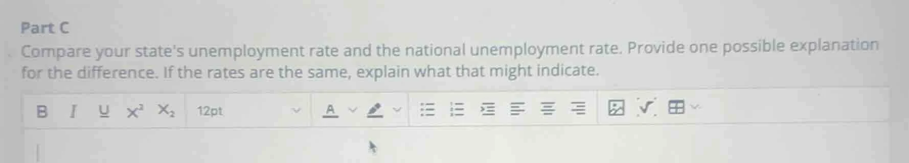 part c compare your states unemployment rate and the national unemploym…