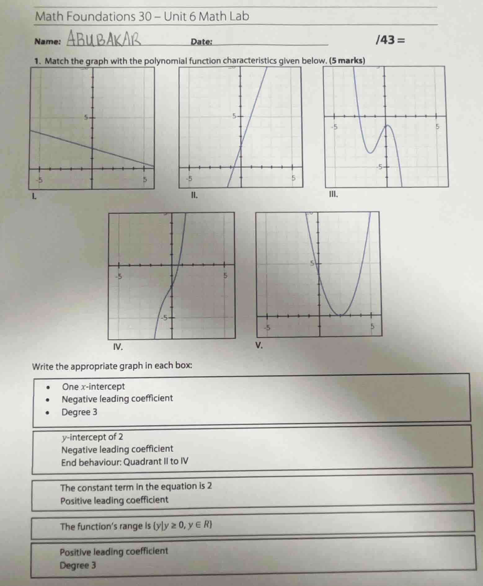 math foundations 30 – unit 6 math lab name: abubakar date: /43 = 1. mat…