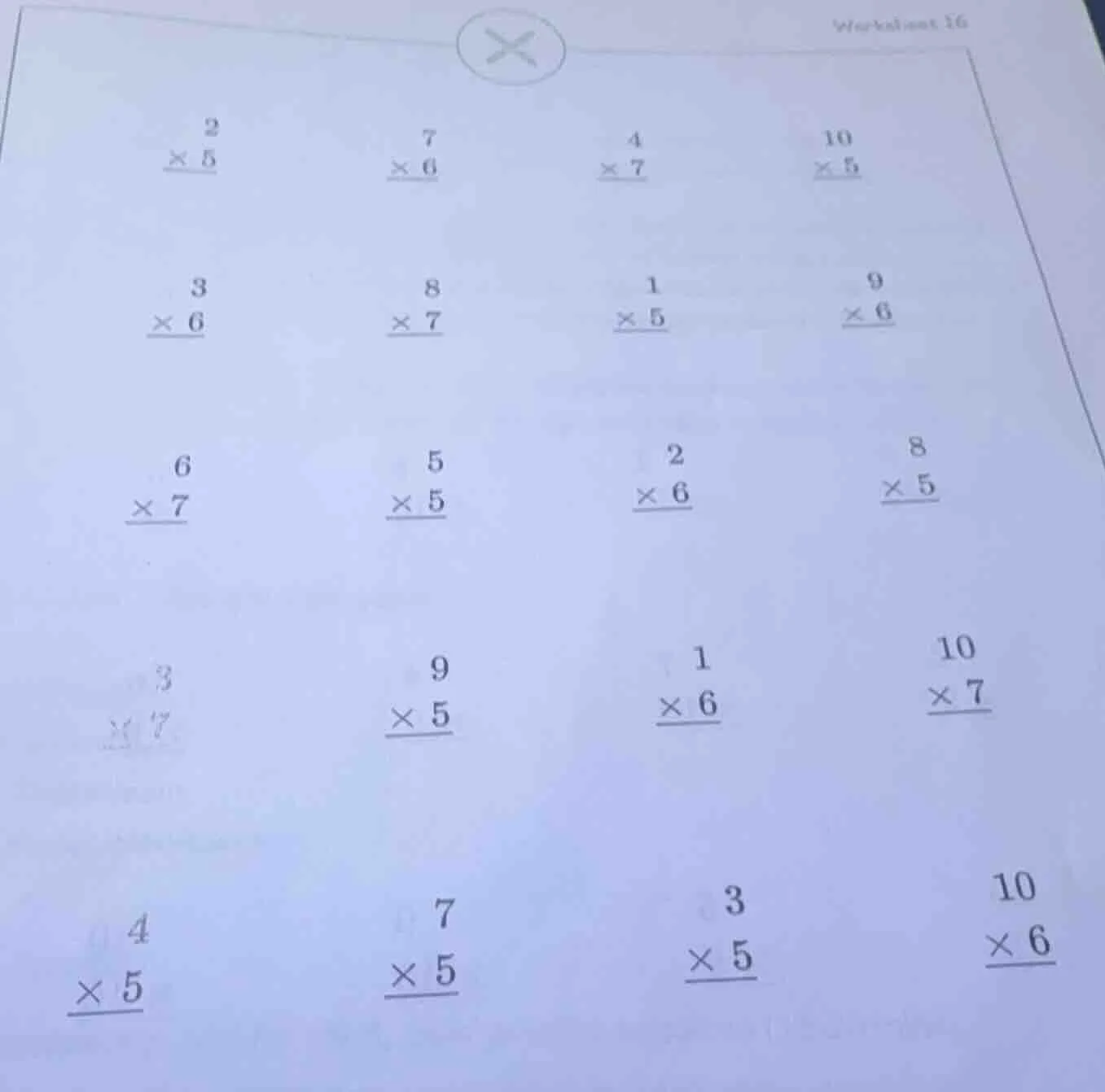 worksheet 16 \\begin{array}{cccc} \\begin{array}{c}2\\\\\\times5\\\\\\h…