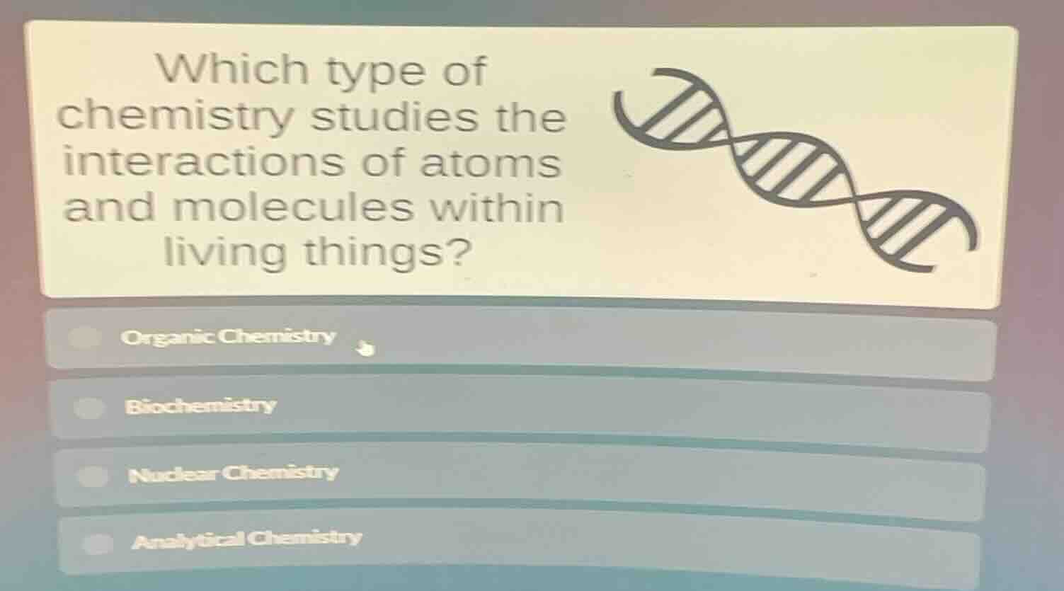 which type of chemistry studies the interactions of atoms and molecules…