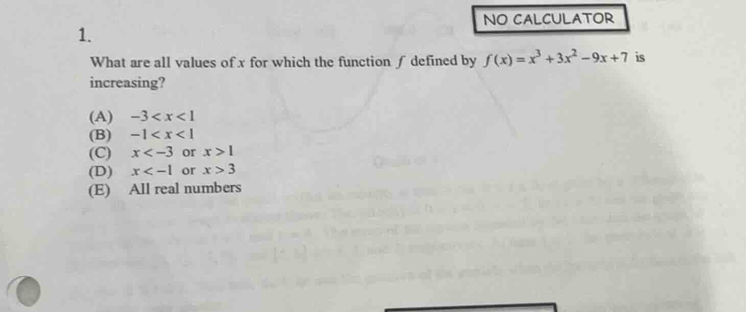 1. what are all values of x for which the function f defined by $f(x)=x…