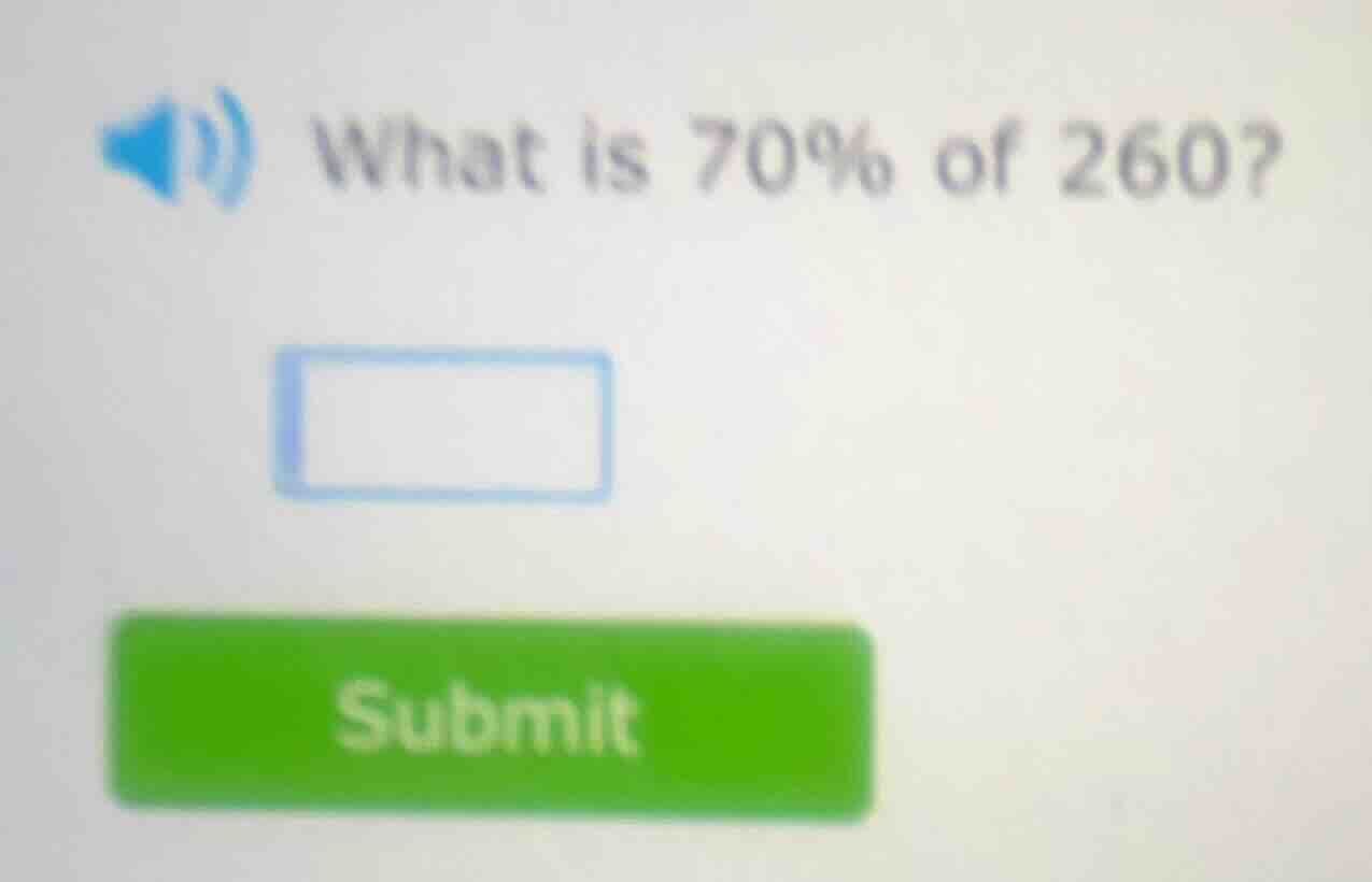 what is 70% of 260?
