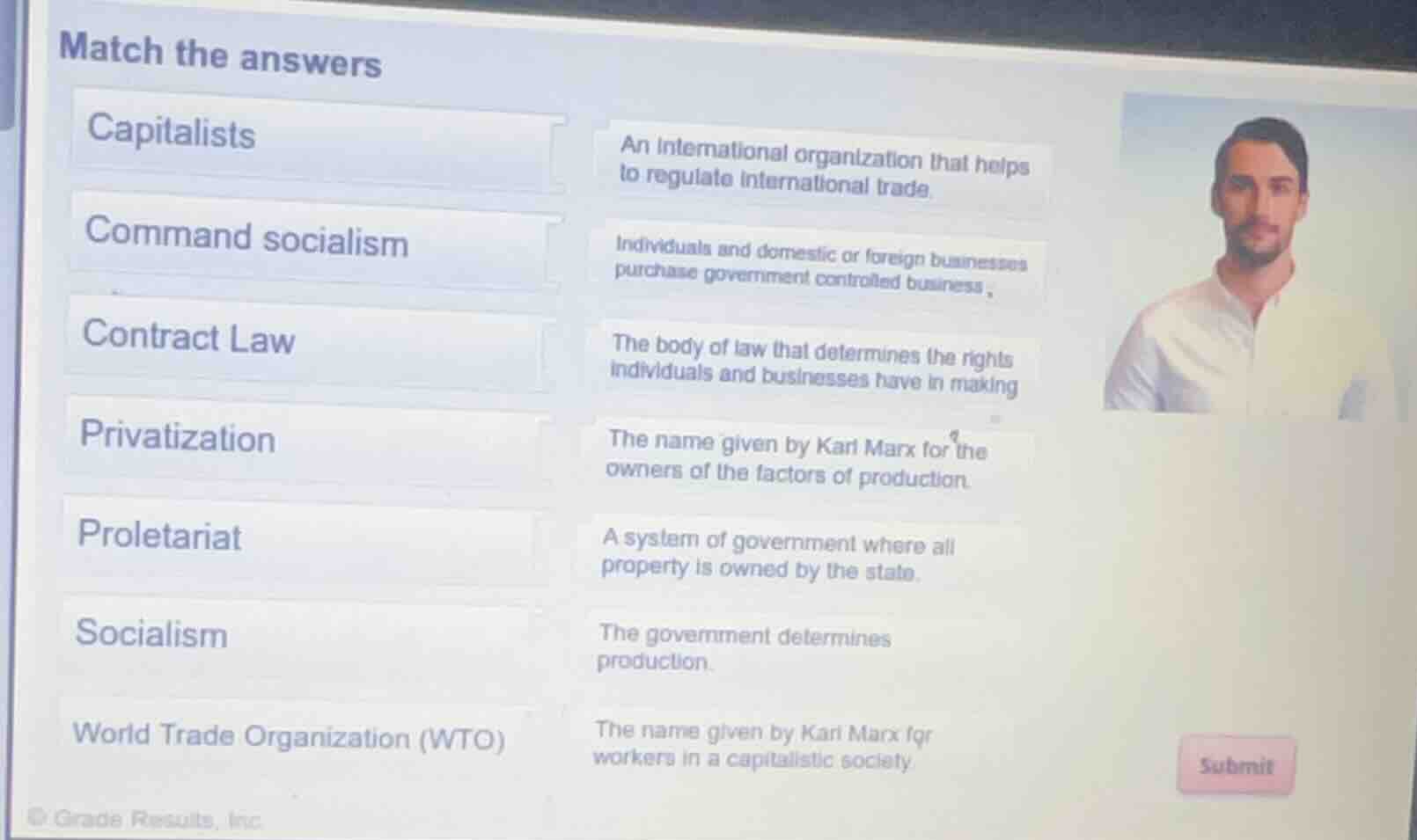 match the answers capitalists an international organization that helps …
