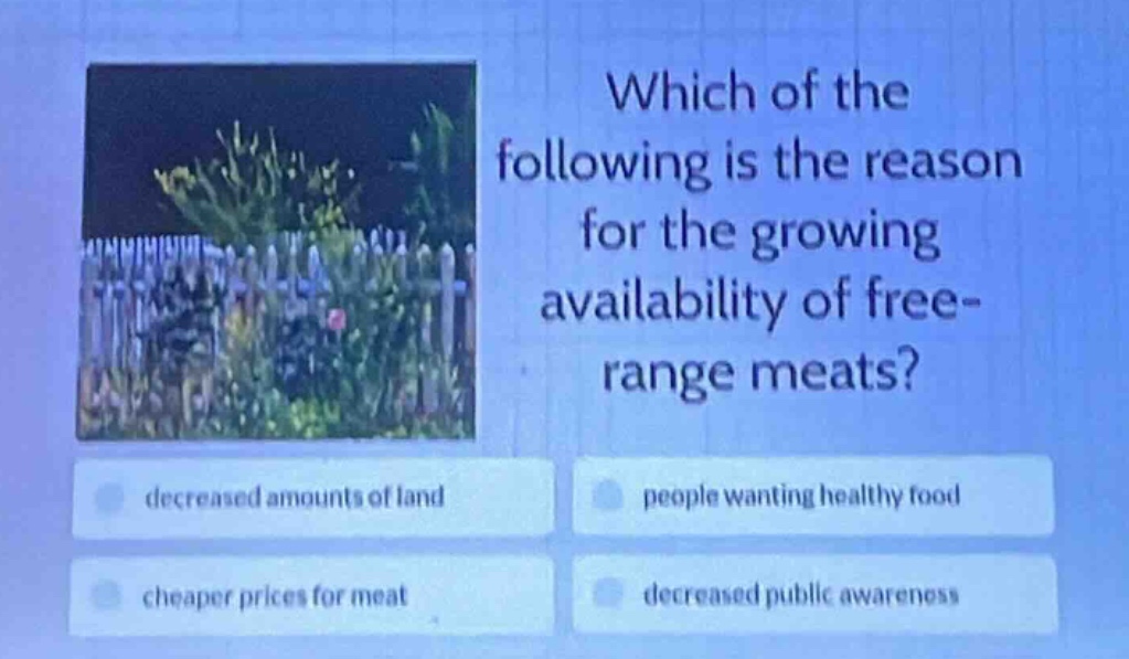 which of the following is the reason for the growing availability of fr…