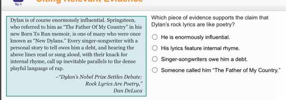 dylan is of course enormously influential, springsteen, who referred to…