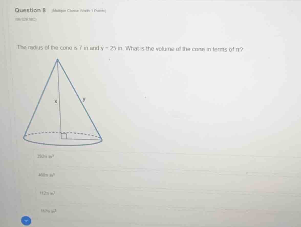 question 8 (multiple choice worth 1 points) (06.03 mc) the radius of th…