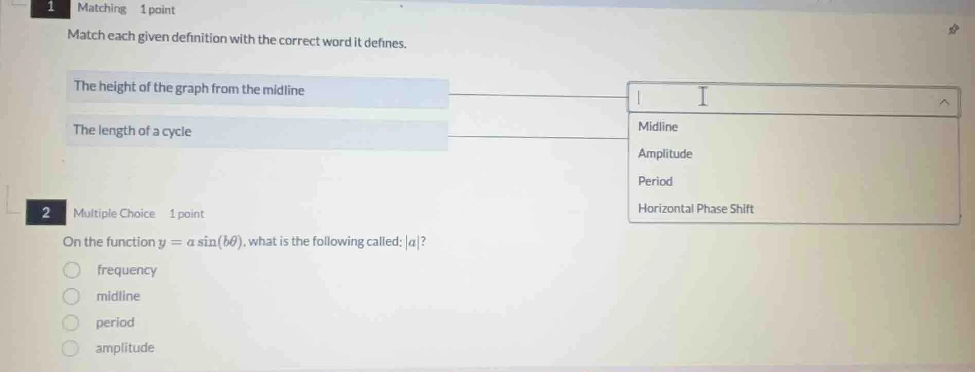 1 matching 1 point match each given definition with the correct word it…