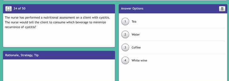 34 of 50 the nurse has performed a nutritional assessment on a client w…