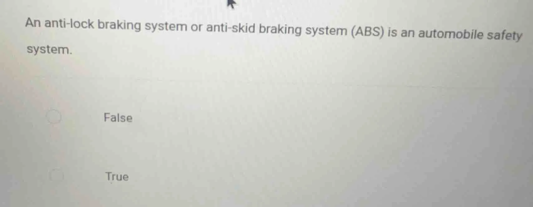 an anti - lock braking system or anti - skid braking system (abs) is an…