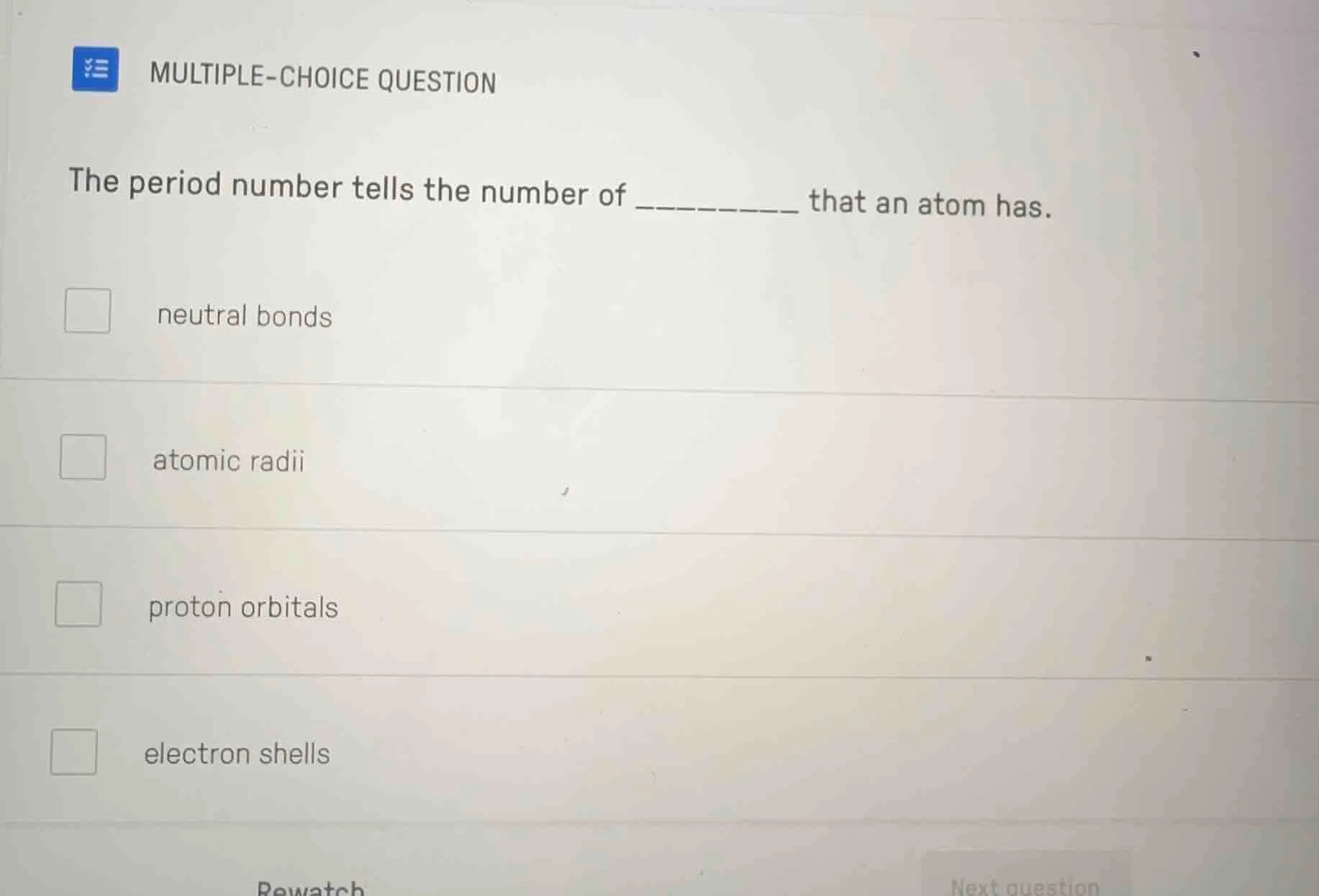 multiple-choice question the period number tells the number of _______ …