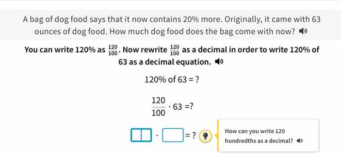 a bag of dog food says that it now contains 20% more. originally, it ca…