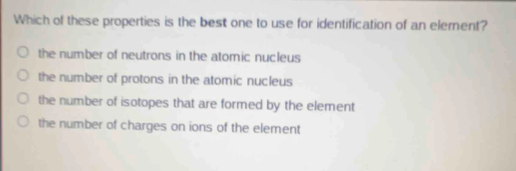 which of these properties is the best one to use for identification of …