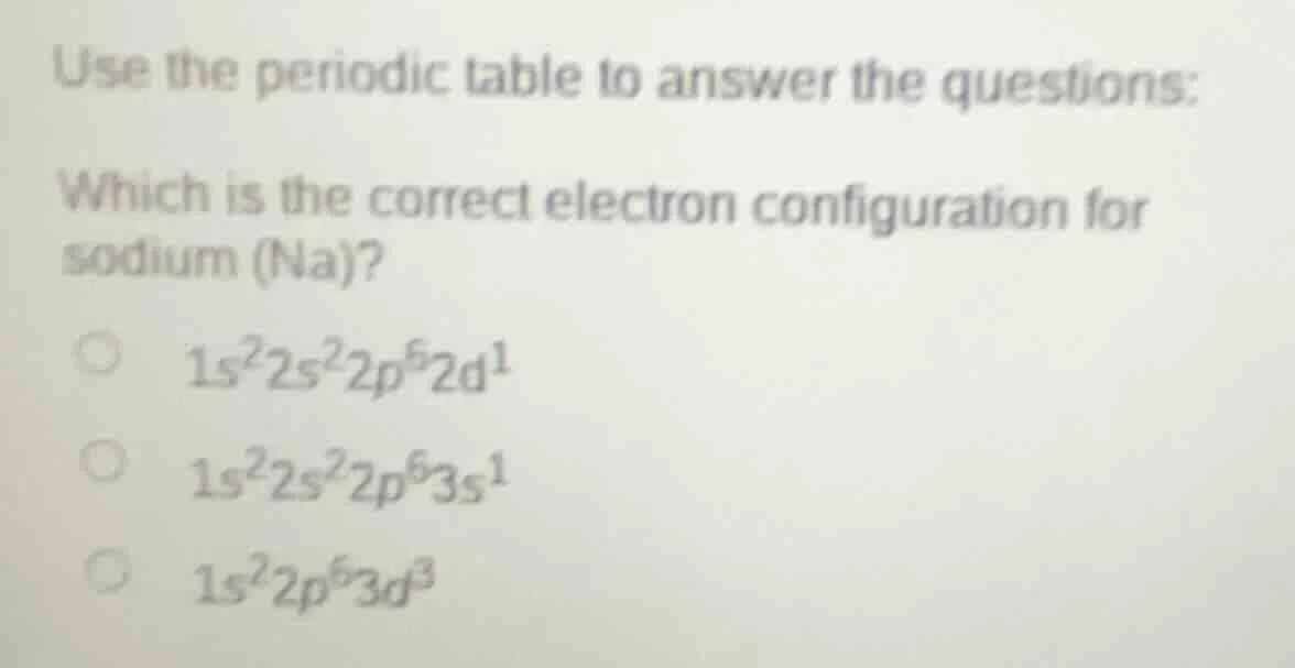use the periodic table to answer the questions: which is the correct el…