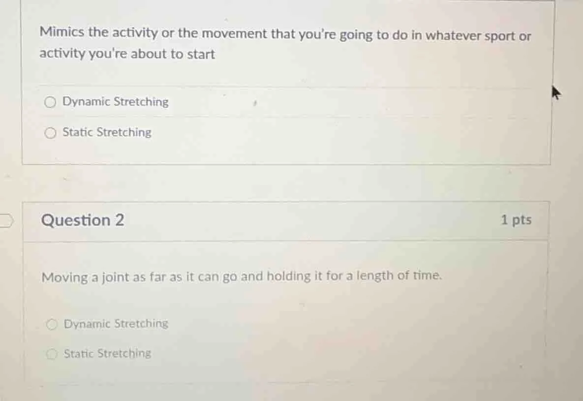 mimics the activity or the movement that youre going to do in whatever …