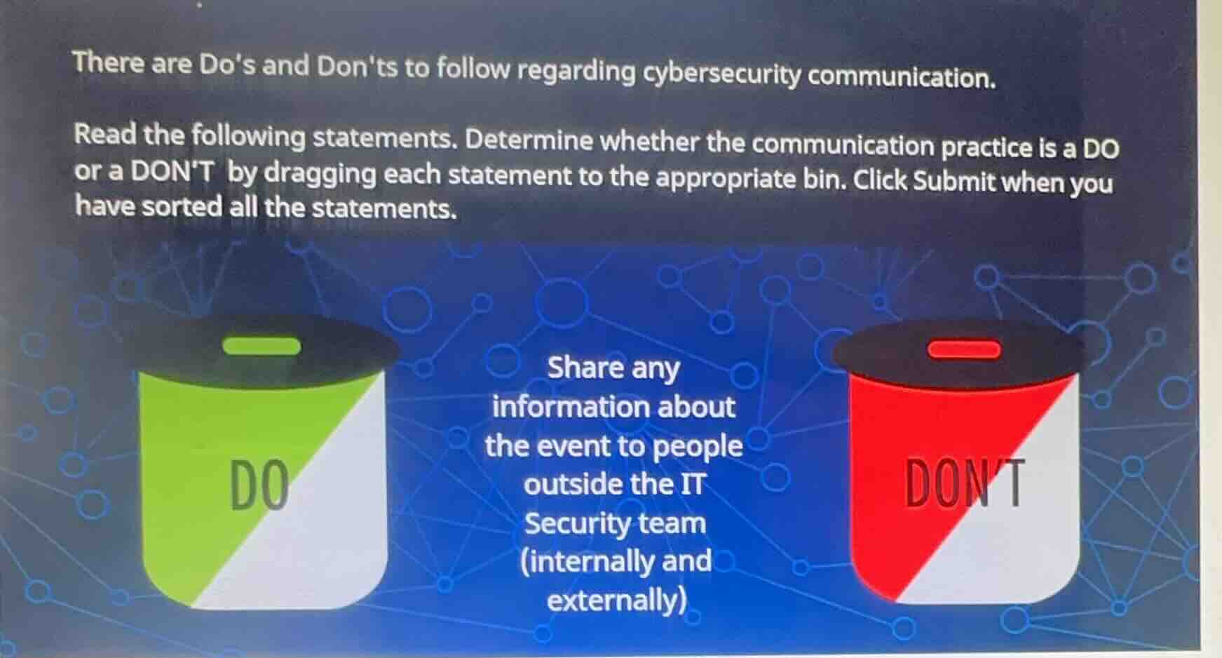 there are dos and donts to follow regarding cybersecurity communication…