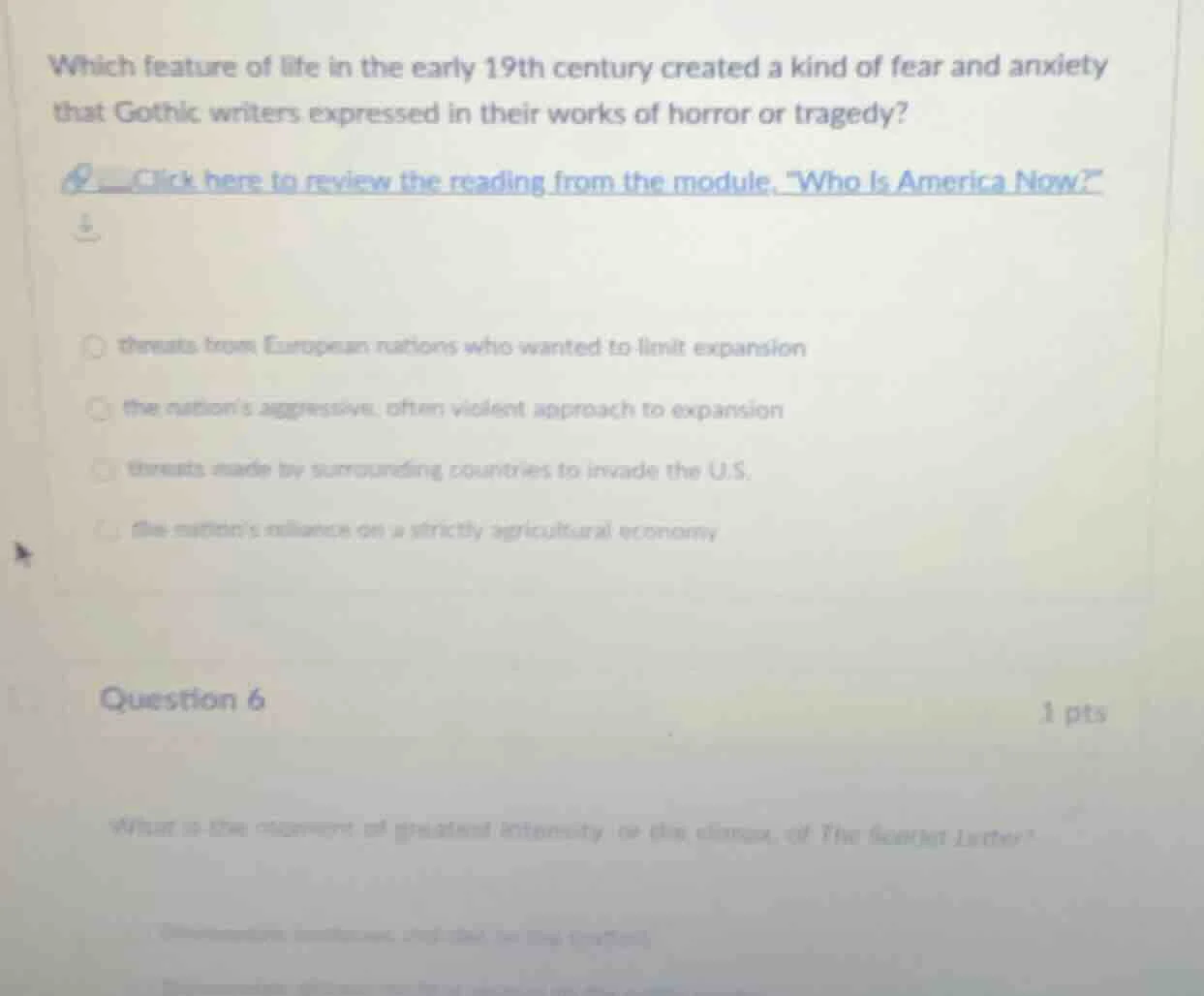 which feature of life in the early 19th century created a kind of fear …