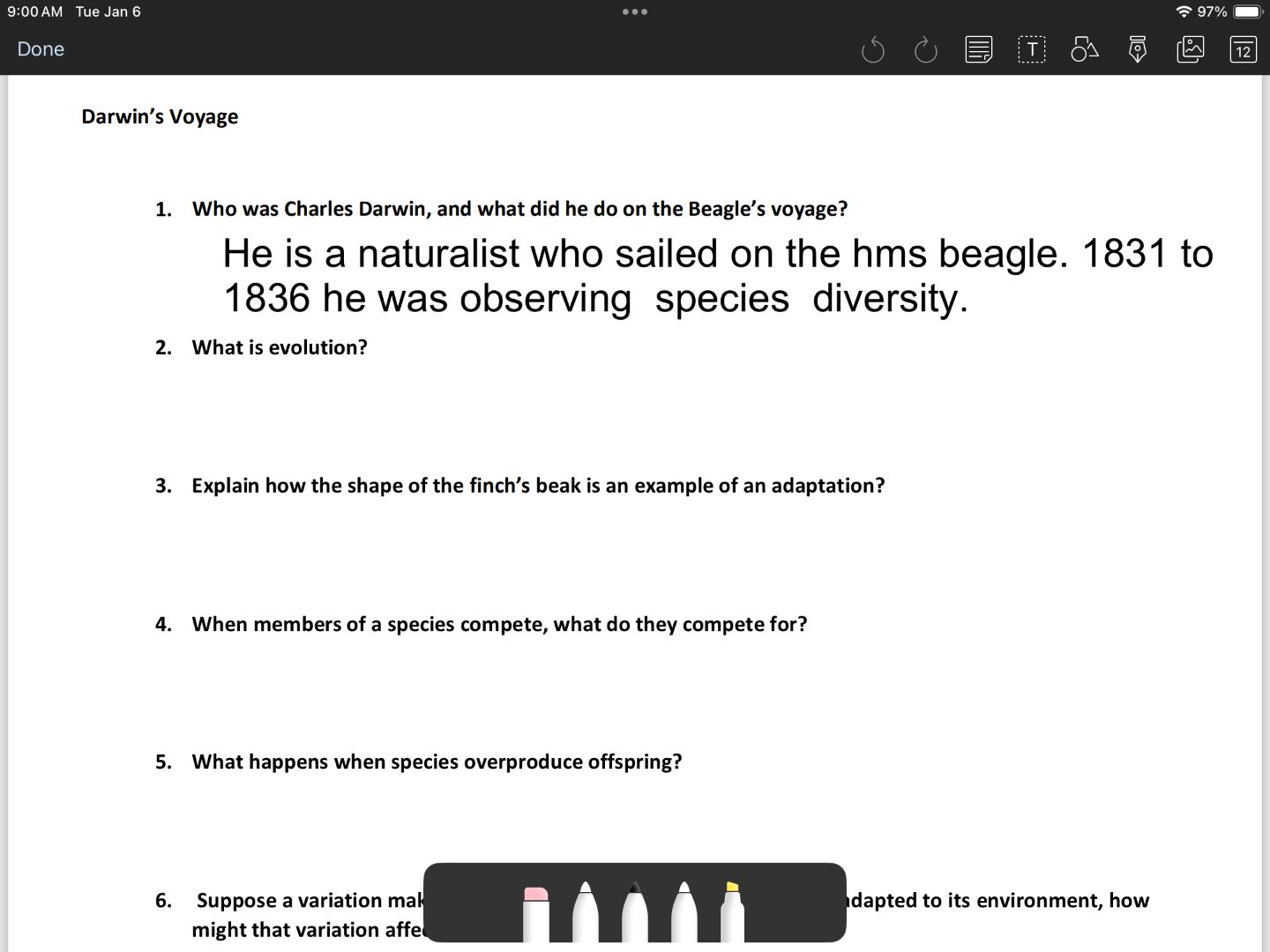 darwin’s voyage 1. who was charles darwin, and what did he do on the be…