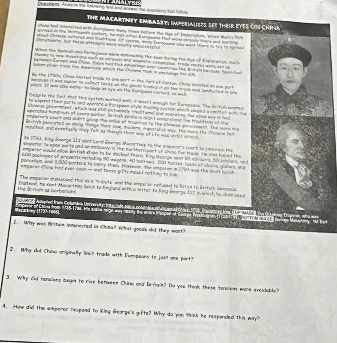 document analysis directions: analyze the following text and answer the…