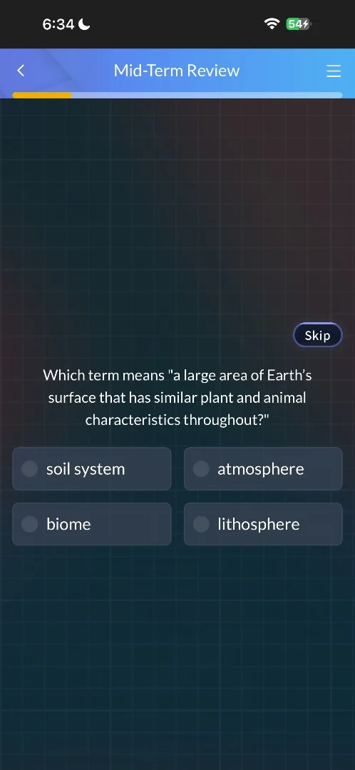 mid-term review which term means \a large area of earths surface that h…