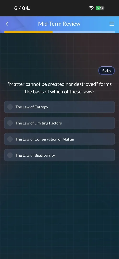 \matter cannot be created nor destroyed\ forms the basis of which of th…