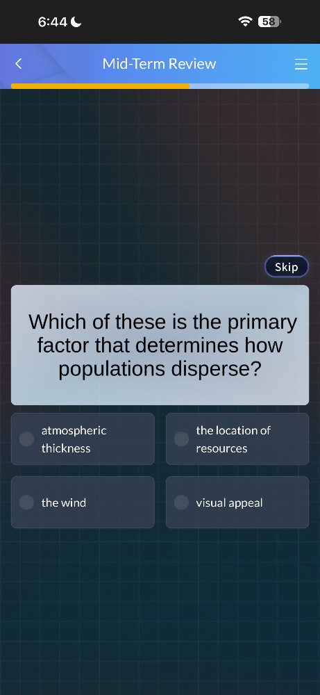which of these is the primary factor that determines how populations di…
