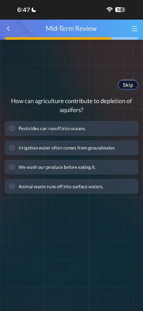 how can agriculture contribute to depletion of aquifers? - pesticides c…