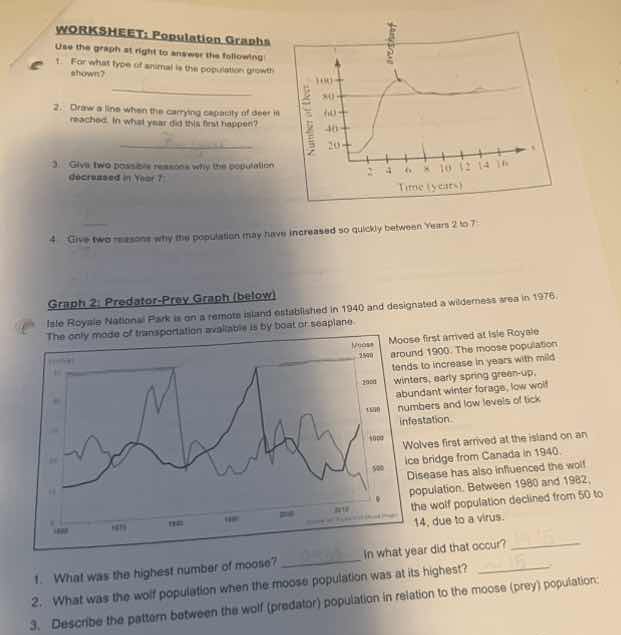 worksheet: population graphs use the graph at right to answer the follo…