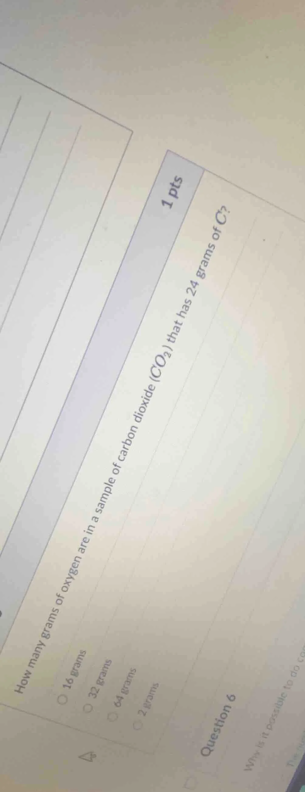 how many grams of oxygen are in a sample of carbon dioxide (co₂) that h…