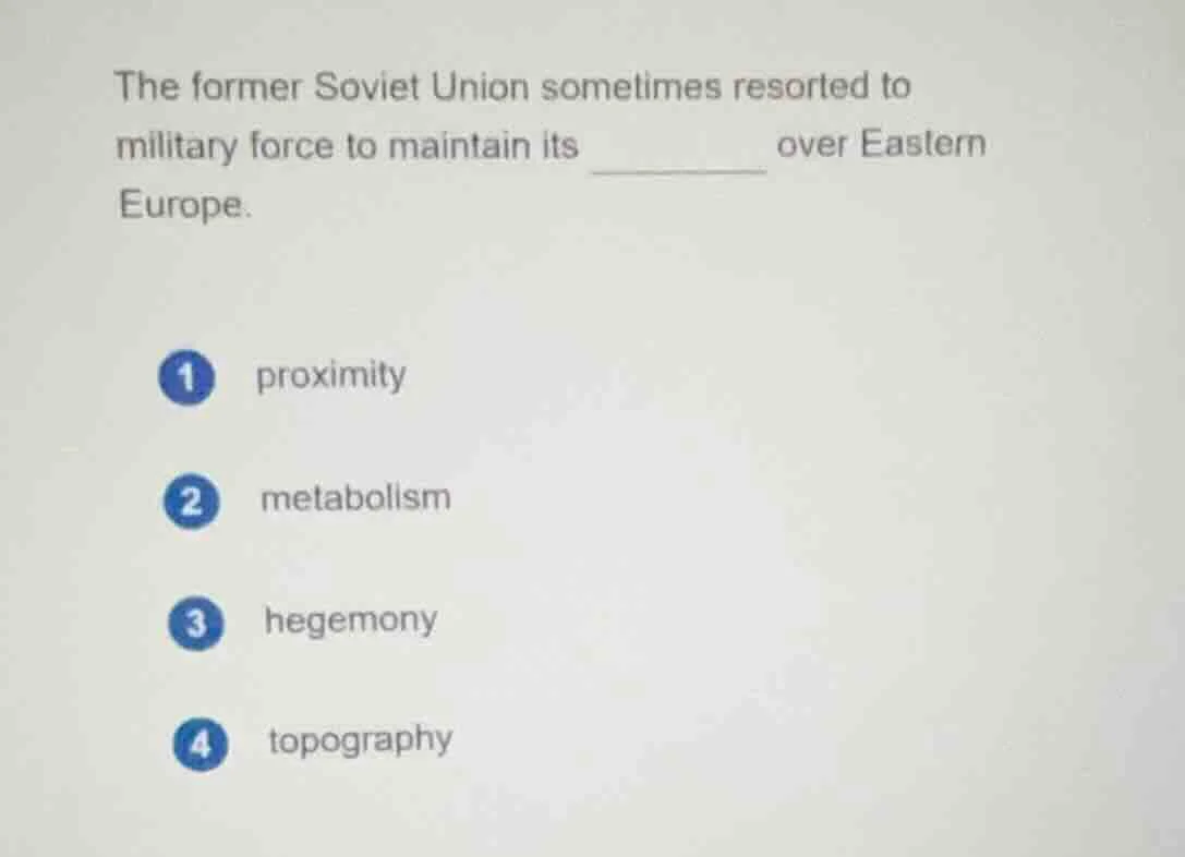 the former soviet union sometimes resorted to military force to maintai…
