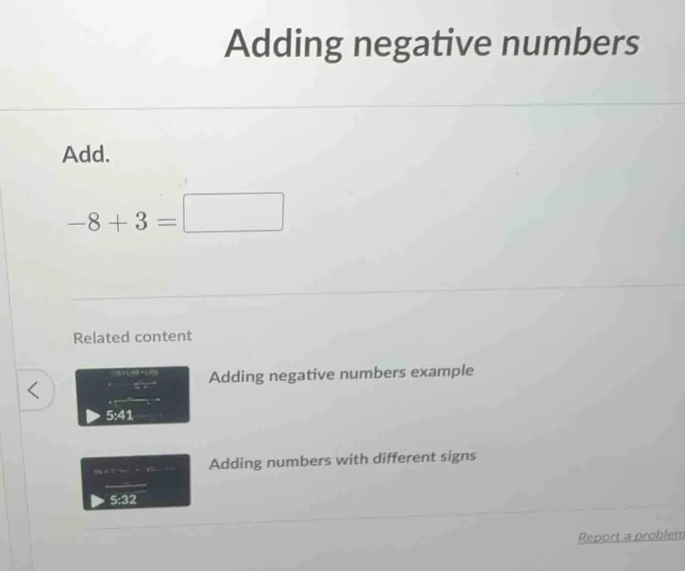adding negative numbers add. -8 + 3 = related content adding negative n…