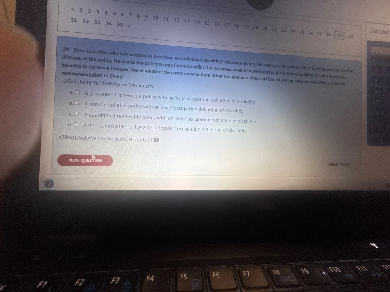 29 evan is a pilot who has decided to purchase an individual disability…