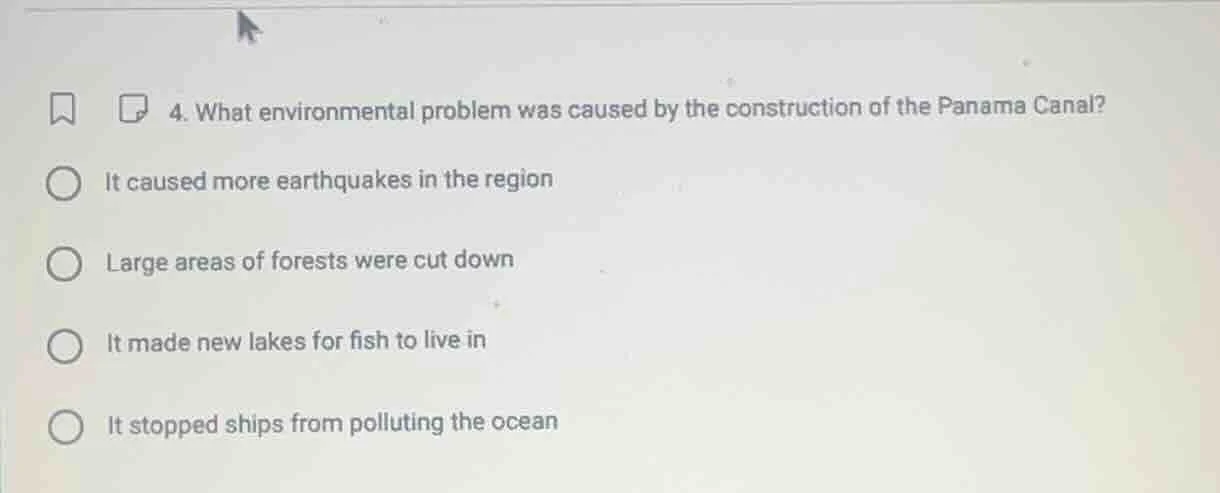 4. what environmental problem was caused by the construction of the pan…
