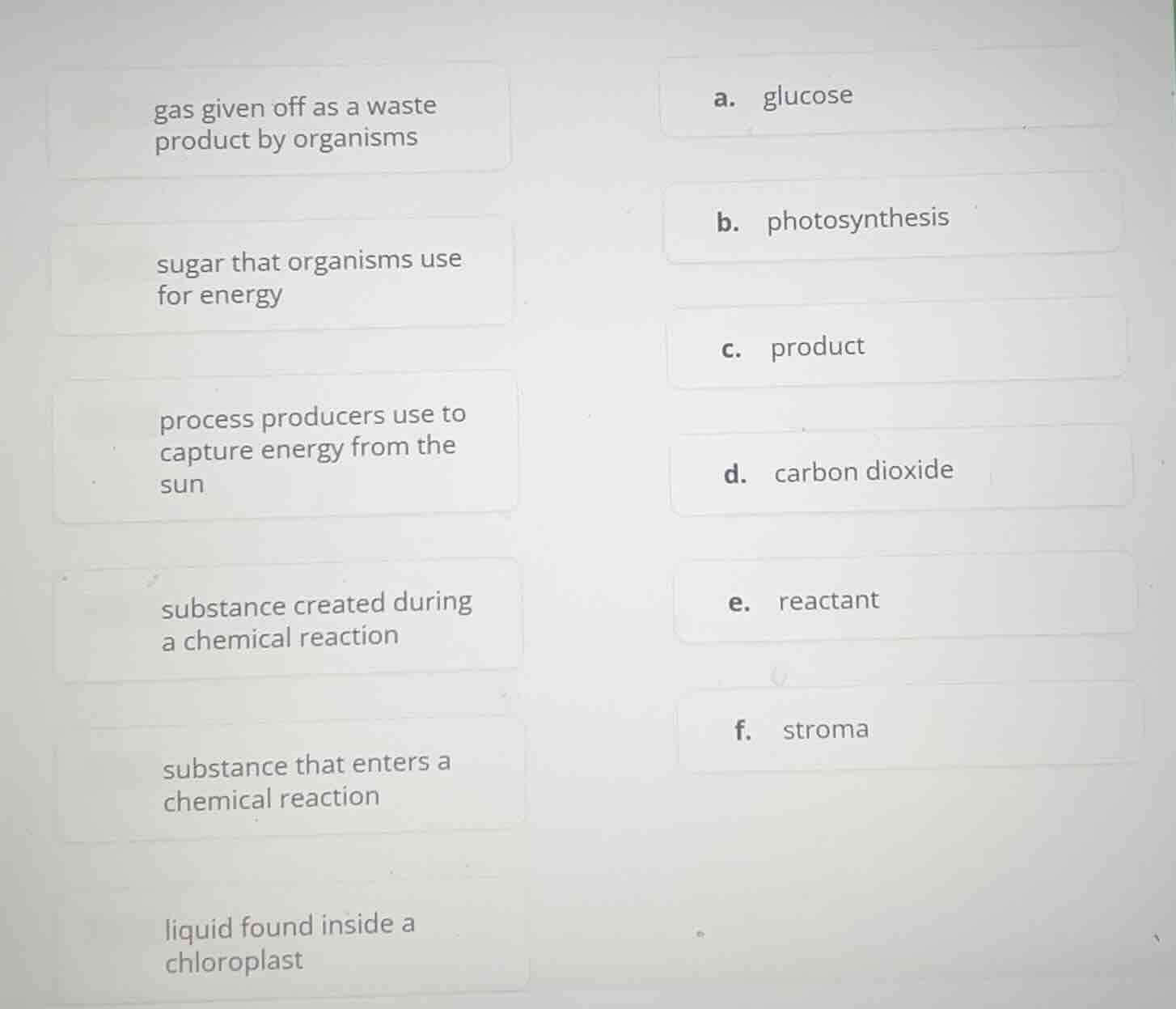 gas given off as a waste product by organisms a. glucose sugar that org…