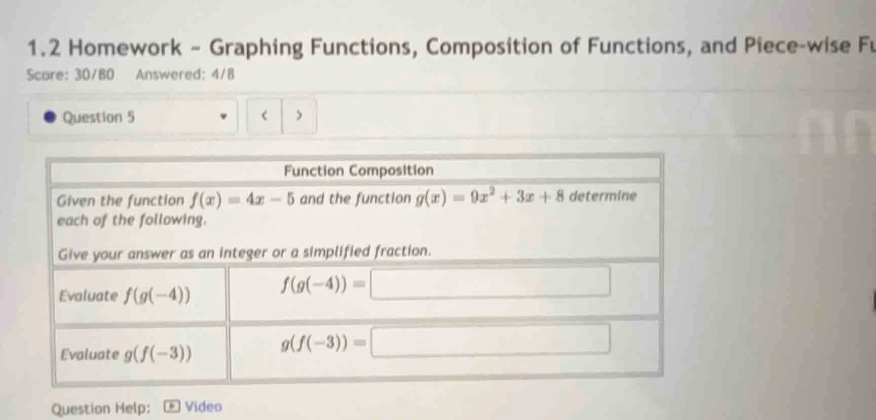 1.2 homework - graphing functions, composition of functions, and piece …