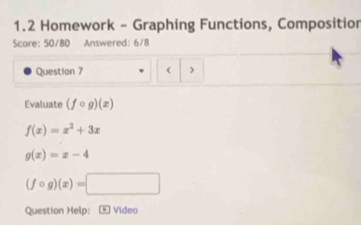1.2 homework - graphing functions, compositior score: 50/80 answered: 6…