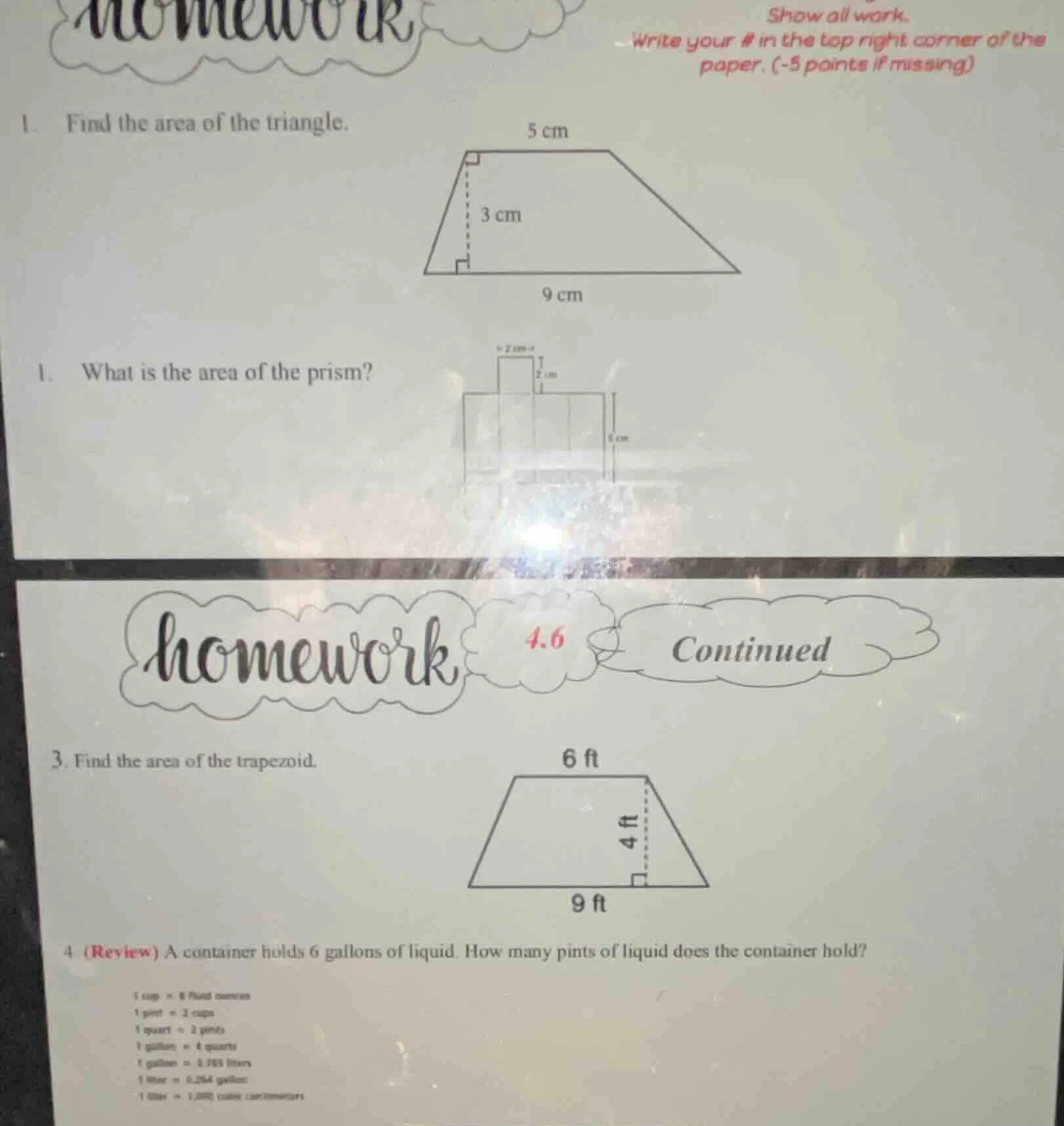 homework show all work. write your # in the top right corner of the pap…