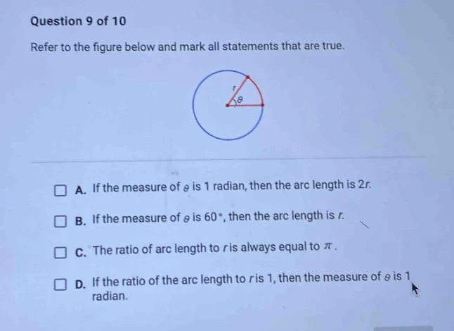 question 9 of 10 refer to the figure below and mark all statements that…