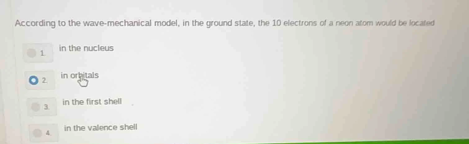 according to the wave - mechanical model, in the ground state, the 10 e…