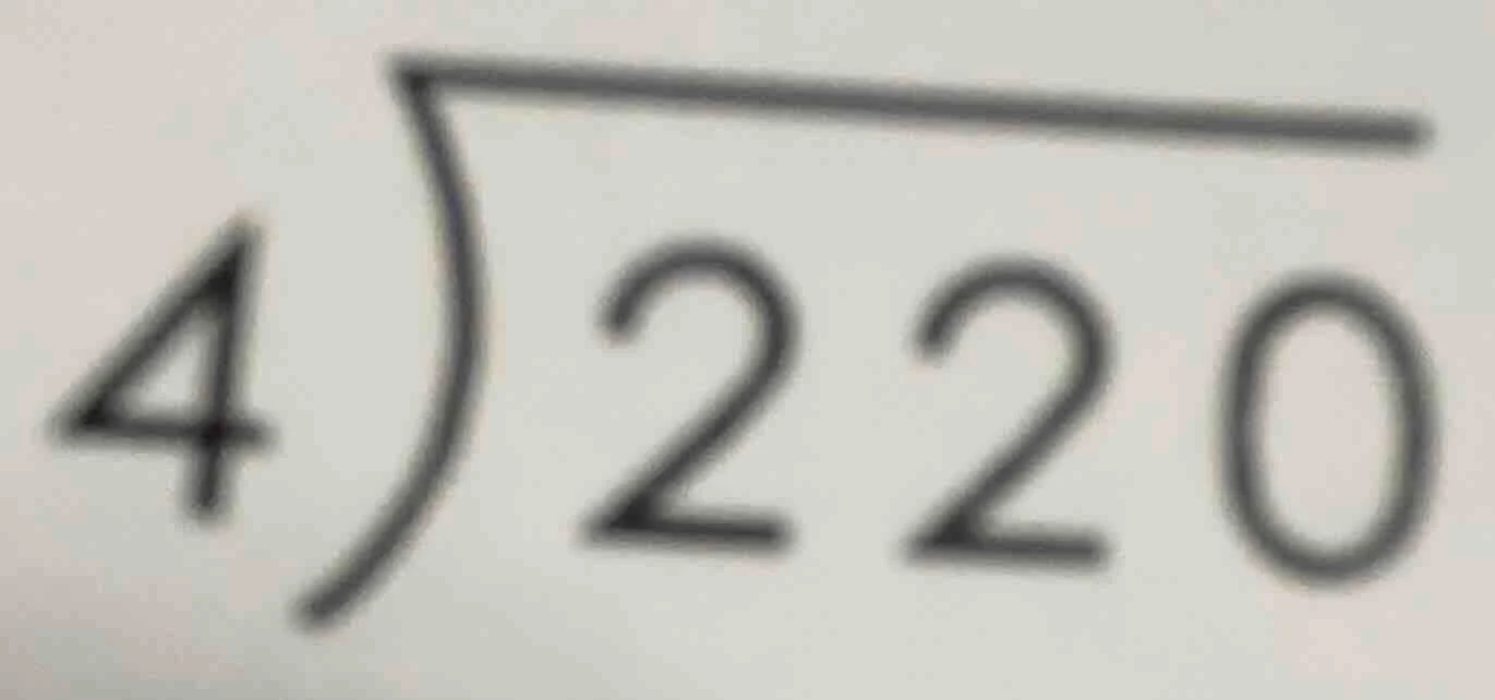 4 longdiv 220