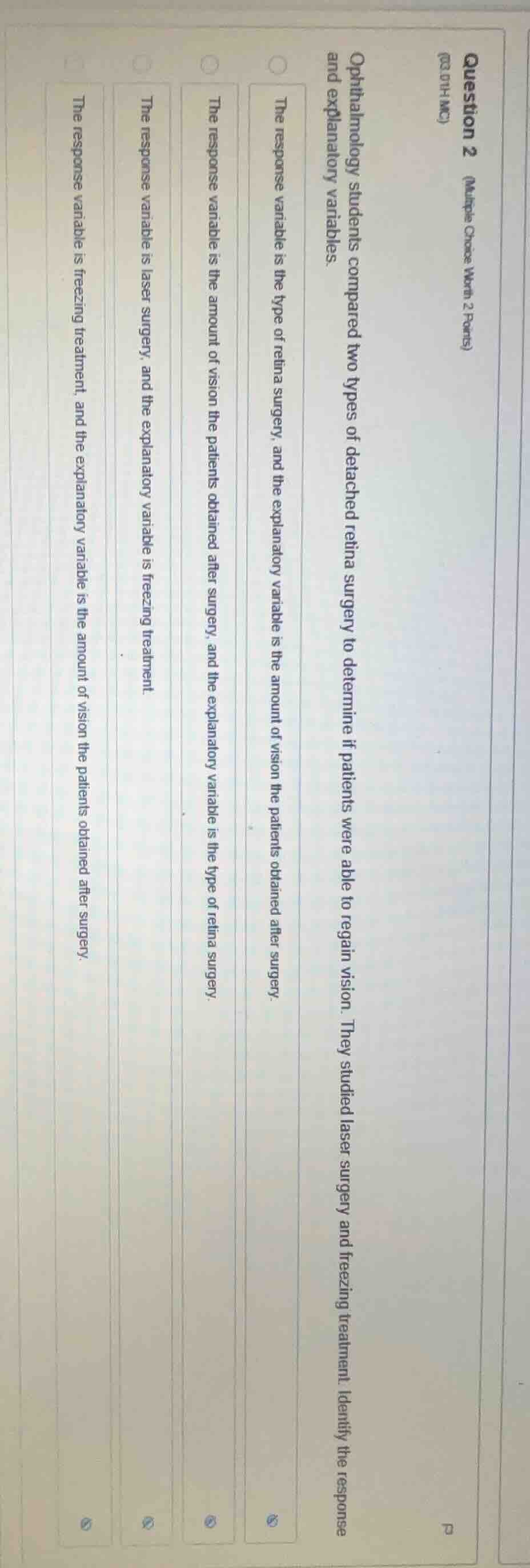question 2 (multiple choice worth 2 points) (rs 011h mc) ophthalmology …
