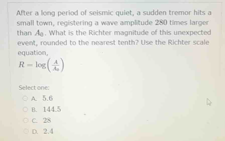 after a long period of seismic quiet, a sudden tremor hits a small town…