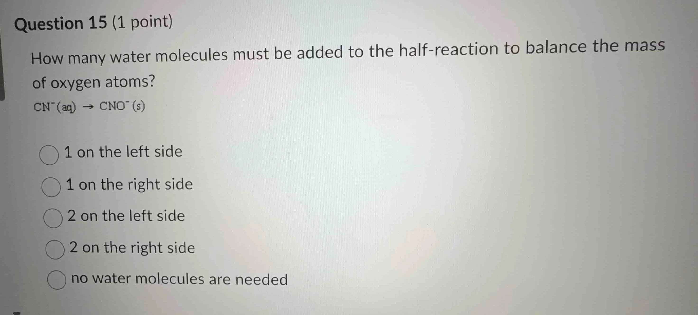 question 15 (1 point) how many water molecules must be added to the hal…