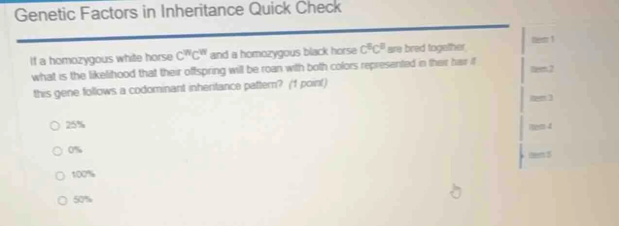 genetic factors in inheritance quick check if a homozygous white horse …
