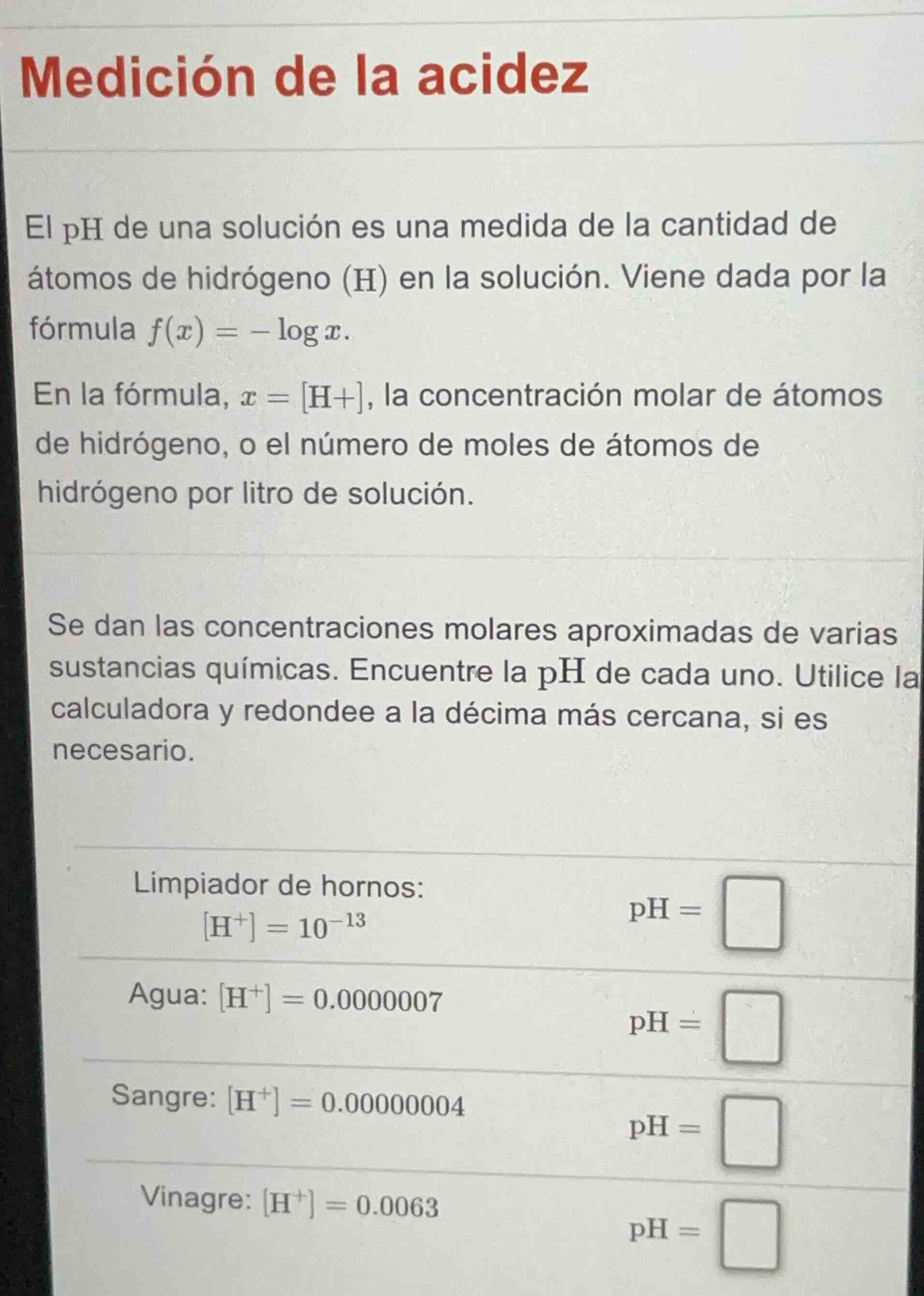 medición de la acidez el ph de una solución es una medida de la cantida…