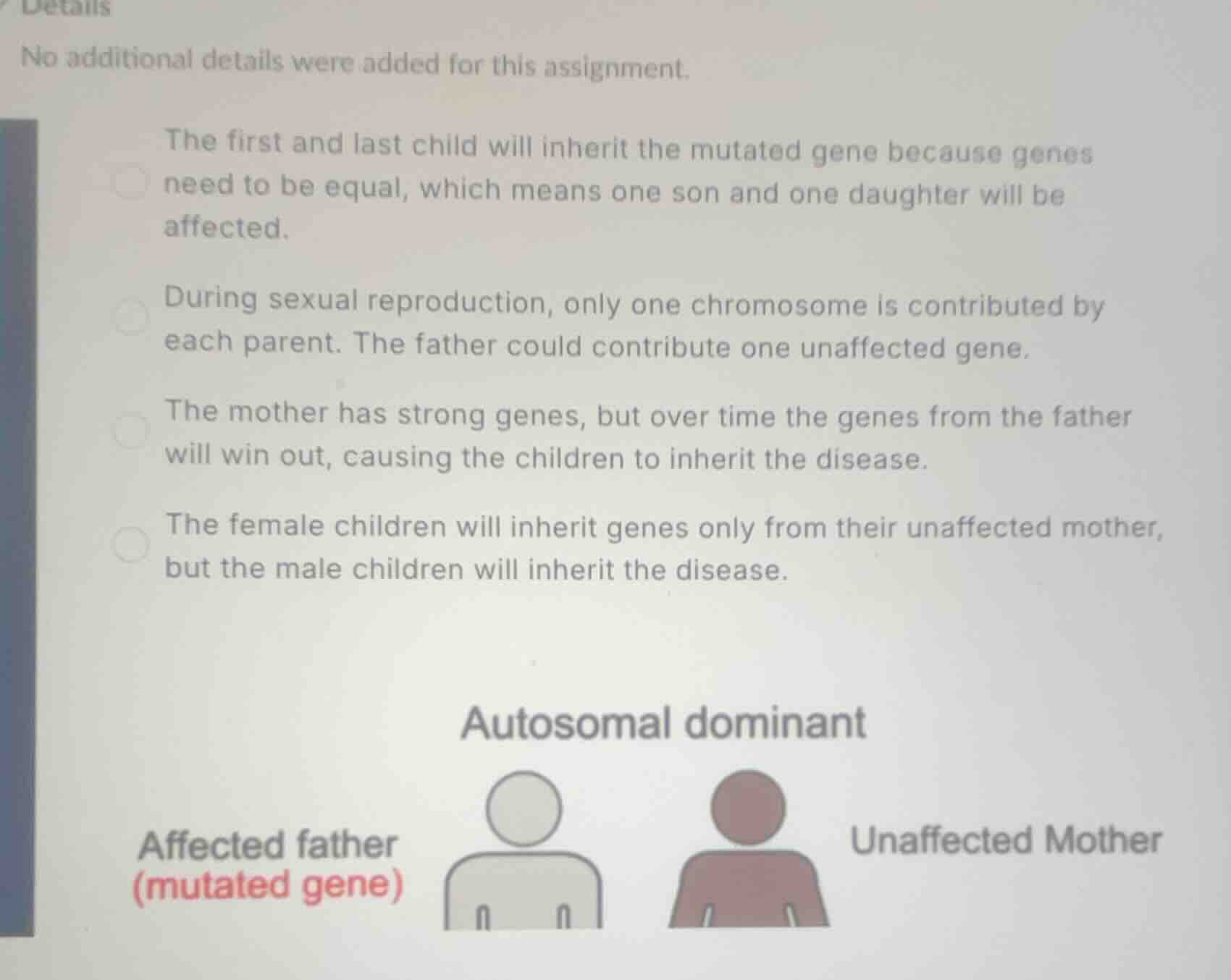 details no additional details were added for this assignment. the first…